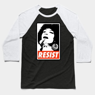 Angela Davis - Resist - Swirl Baseball T-Shirt